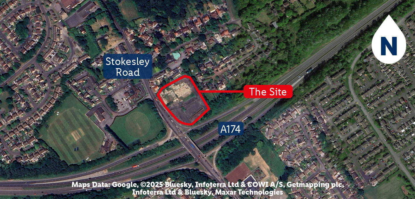 aerial photograph of the site